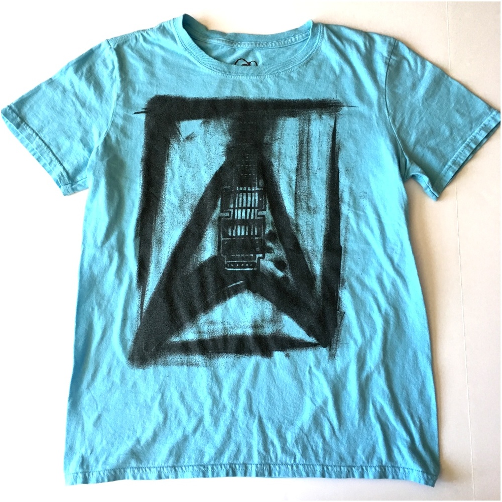 *3/$25* Aqua OP Electric Guitar Tee (unisex) - Picture 1 of 4